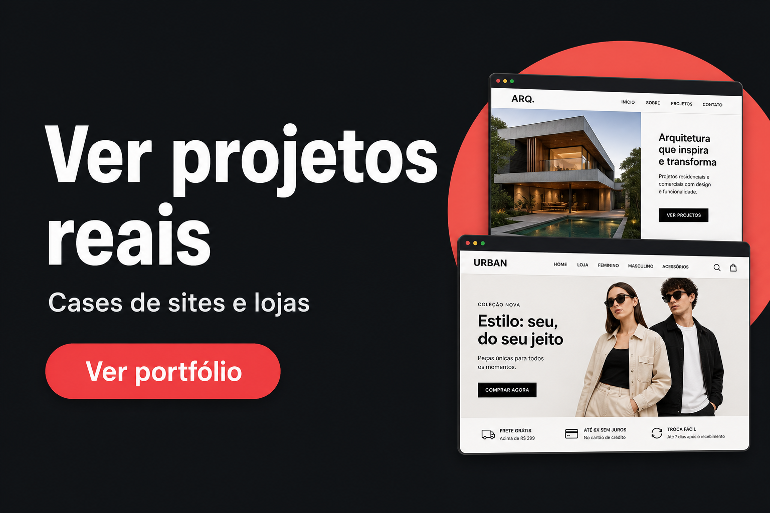 Anúncio: veja projetos reais de criação de sites no portfólio de Matheus Santos