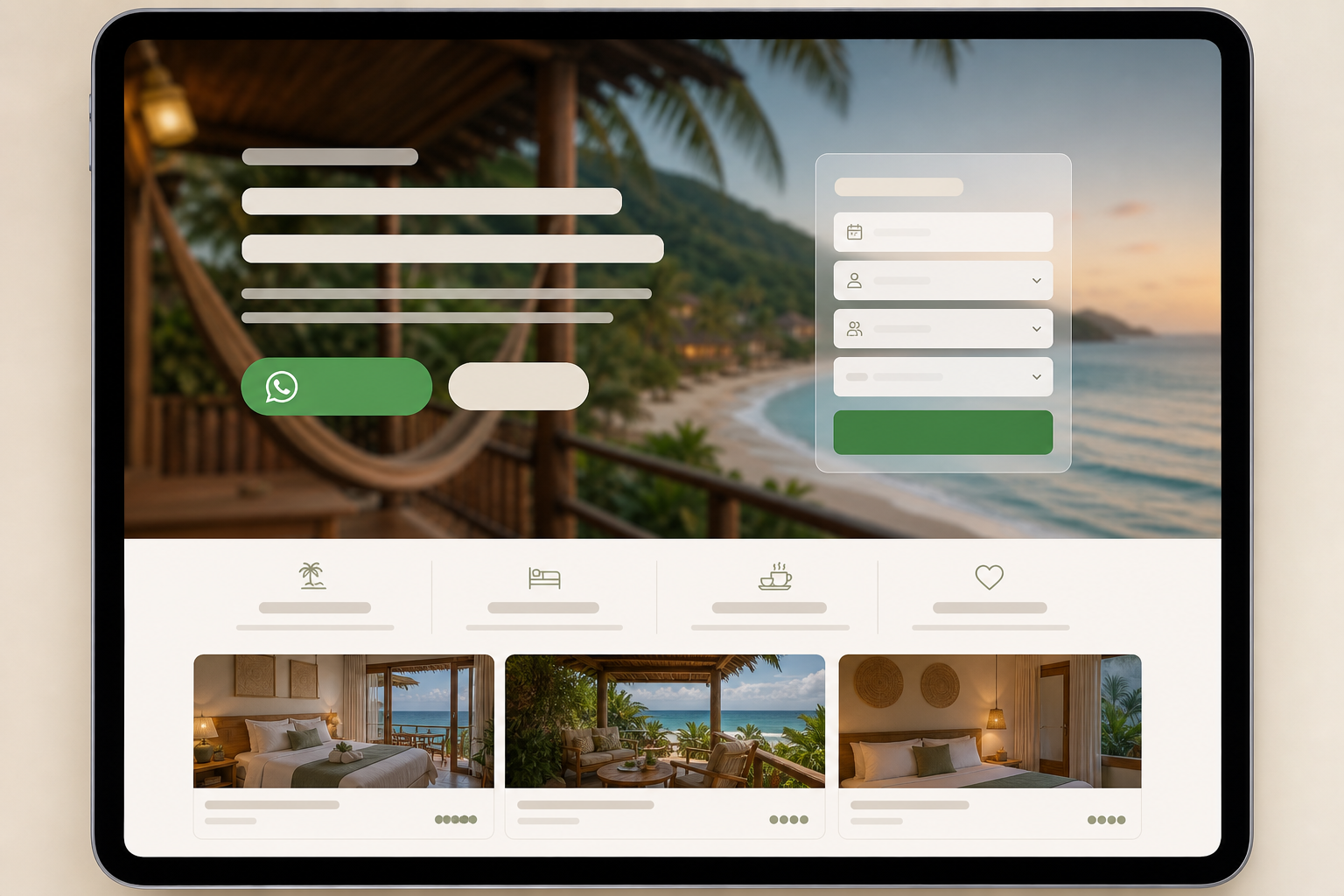 Landing page de conversão com CTA de WhatsApp para negócio local em Caraguatatuba