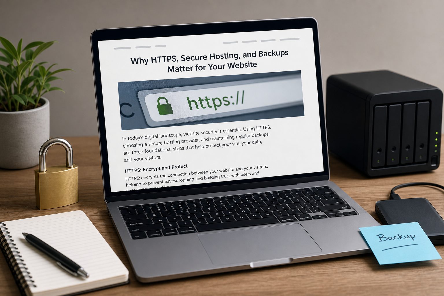 HTTPS, domínio, hospedagem e segurança no site